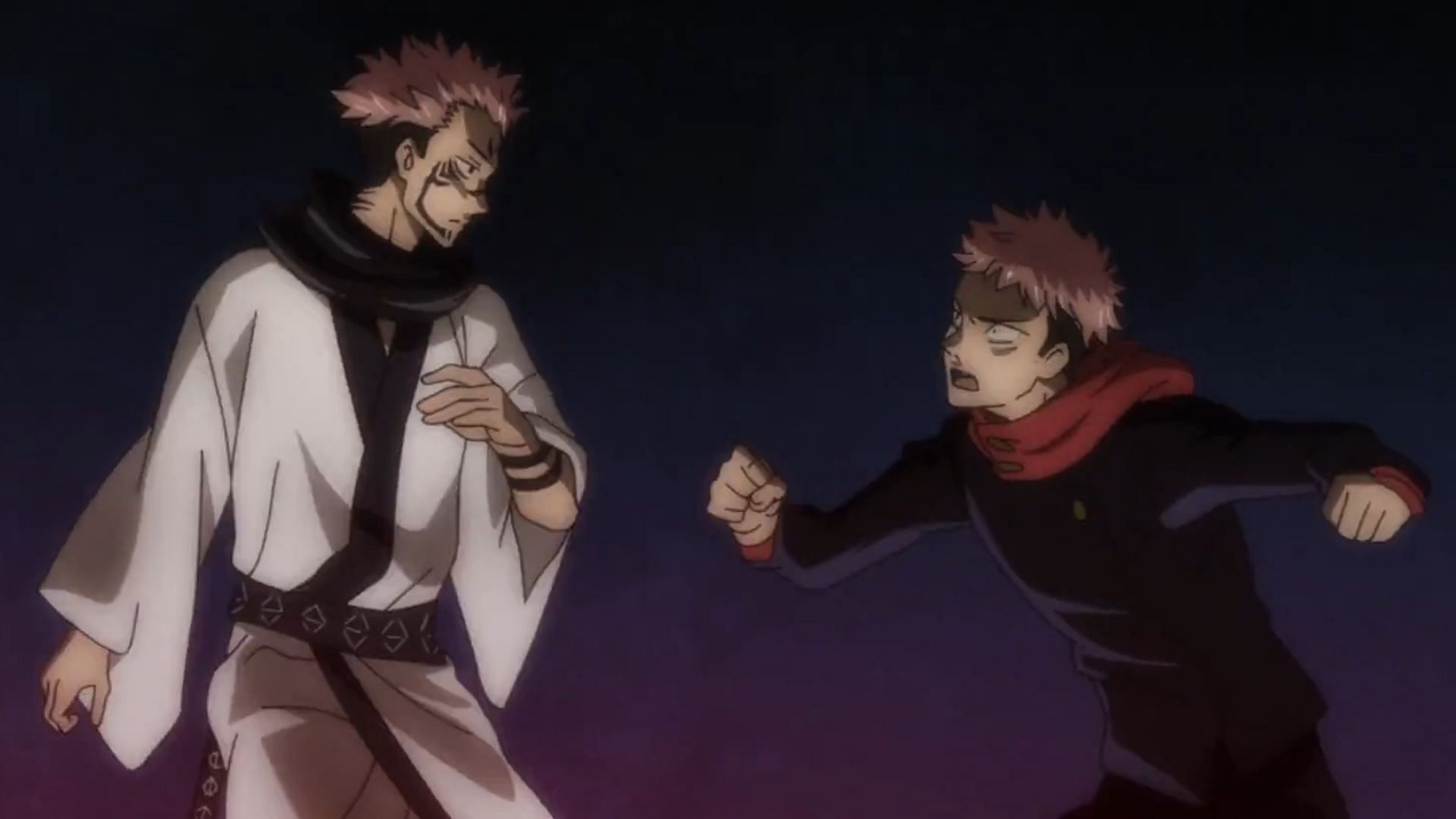 Yuji's fights Sukuna for the first time (Image via MAPPA)